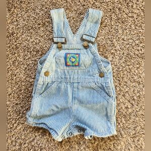 VINTAGE-Liberty Denium Short Bibs 12M